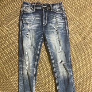 Rock Revival Bling High Rise Skinny Jeans Size 29.